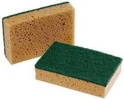 SPUGNA ACCOPPIATA "TABACCO" - LAVAGGIO PIATTI A MANO - CF X 6PZ                  